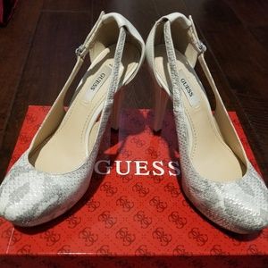 Guess "snake" skin heels
